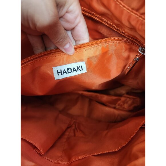 Hadaki Large Floral & Orange Tote/Crossbody Coated Canvas Bag - Picture 5 of 7